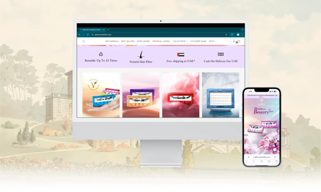 Glance Cosmetics Website Development