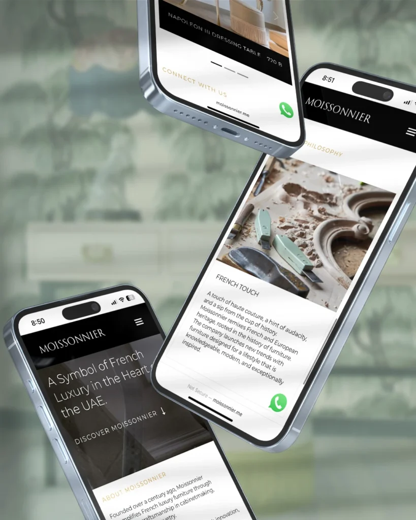 Moissonnier Landing Page Development