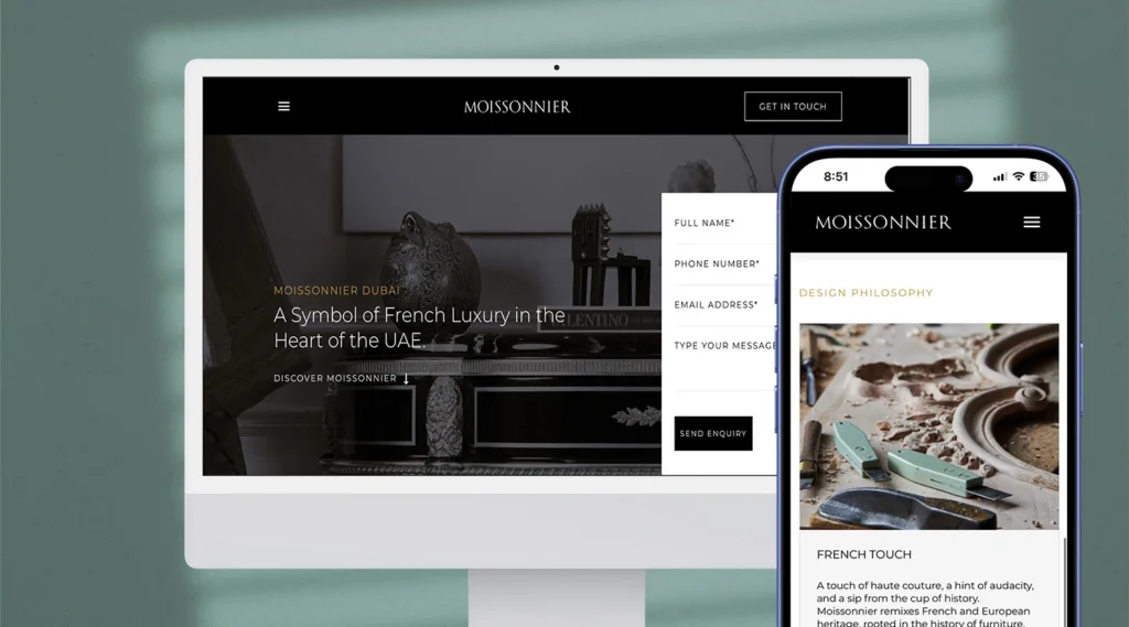 Moissonnier Landing Page Development