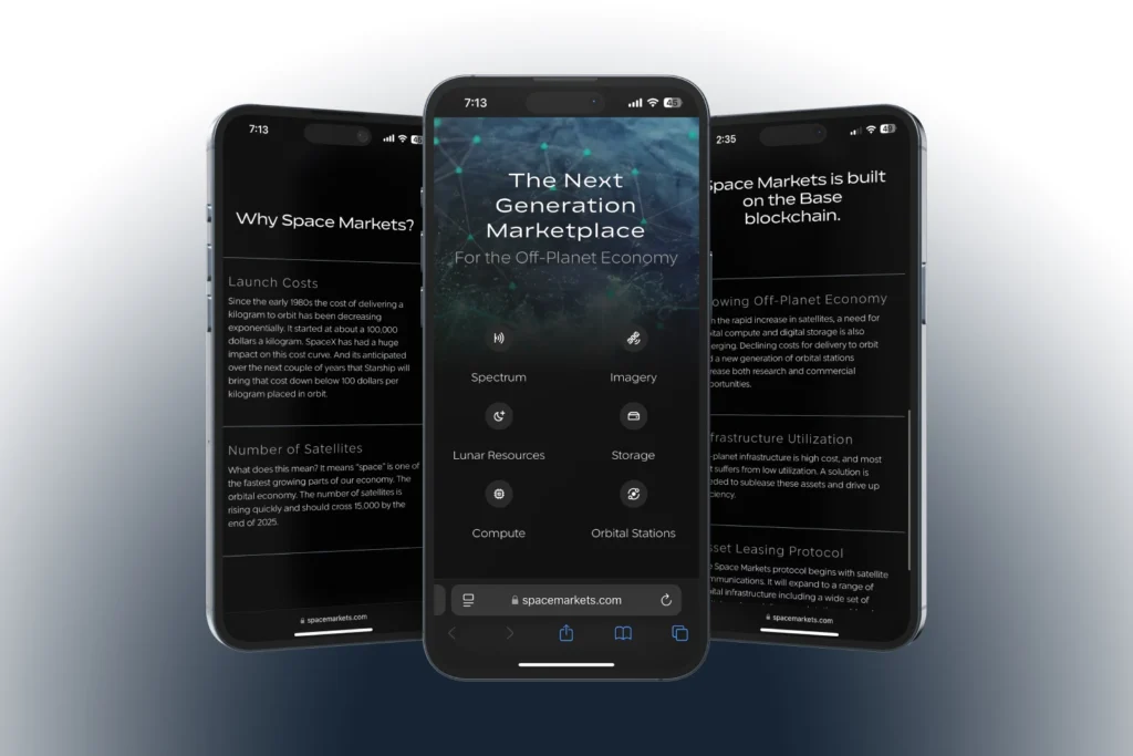 Space Markets Website Development